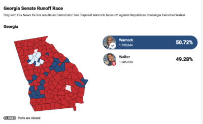 2022 Georgia Runoff Map