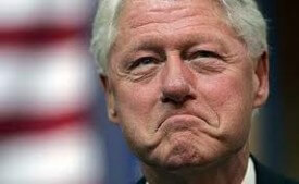 Hello-ello-ello (insert echo sound effect)! Bill Clinton speaks at half-filled Detroit high school gym