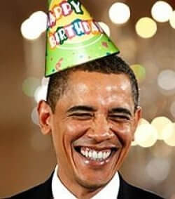 The country’s problems are just gonna have to wait a little while. It’s time for Obama to get his party on!