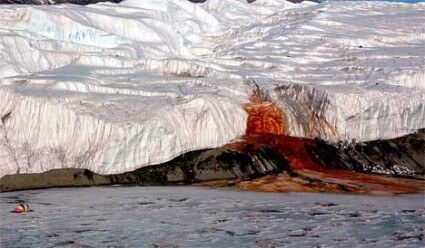Antarctica glacier bleeds