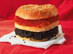 No word on whether President Obama order Grey Poupon on his caviar