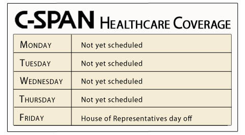 cspan Obmacare healthcare coverage schedule