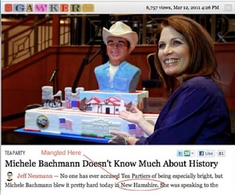 Oops. Lib website misspells “New Hampshire” while reporting that Bachmann and Tea Partiers are stupid