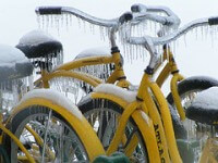 ice-bikes The green mode of transportation was unavailable today