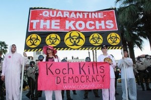 Democrats to the evil Koch brothers: “Hate you, love your money.”