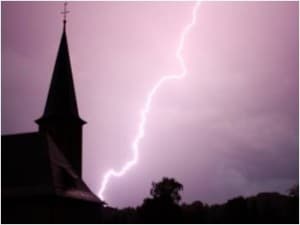 lightning-church