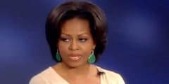 Gag: Michelle Obama says, “I want to embrace the country that I love.”