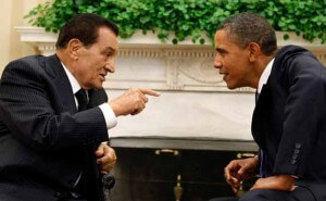 Line drawn in the sands of the Sahara: Mubarak says, “Screw you, Obama.”