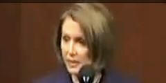 Nancy Pelosi wolfs down a big ol’ Satan sandwich