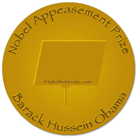 Nobel Appeasement Prize Medal Barack Obama