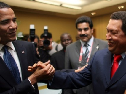 Why does Obama reserve his soul brother handshakes for South American socialists?
