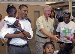 obama-clinton America's Second Black President (left) and America's First Black President (right)