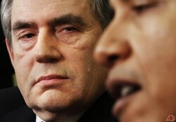 obama_brown Gordon Brown wondering what the hell Barack Obama is talking about.
