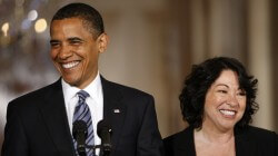 obama_sotomayor She said it then and meant it then, but he said she wouldn't say it now and wouldn't mean it now. No, seriously.
