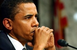 obama_worried "Hey, Rahm, now that our attorneys are done threatening Wall Street, tell them to threaten that Rasmussen guy next."