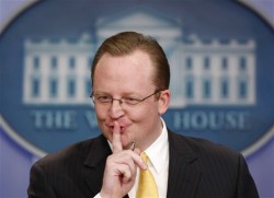 robert-gibbs "Hush now. Let's not have any of those difficult questions."