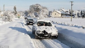 Weathermen predict the entire United Kingdom to be covered with several inches of global warming