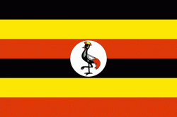 The hideously ugly Ugandan national flag. Let's tackle the problems here on earth before we go to the moon.